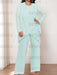 Sky Blue plus size chiffon mother of the bride pantsuit with jacket