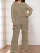 Taupe plus size chiffon mother of the bride pantsuit with jacket