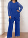 Dark Royal Blue plus size chiffon mother of the bride pantsuit with jacket