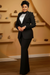 Beading Pearls Women Suits 3 Pieces Blazer Pants Peaked Lapel Costume Homme Mother Of The Bride
