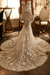 Beautiful Strapless V-Neck Sleeveless Appliques Lace Column Chapel Train Wedding Dress