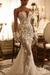 Beautiful Strapless V-Neck Sleeveless Appliques Lace Column Chapel Train Wedding Dress