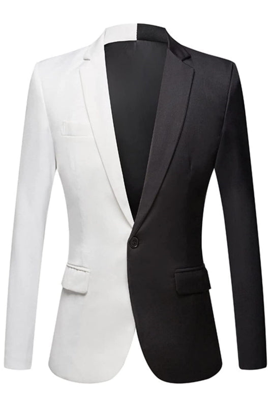 Off White Simple Prom Suit Notch Lapel Men Suit