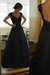 Black A-Line Lace Straps Pretty Sleeveless Wedding Dress - Wedding Dresses