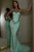 Mint Beaded Straps Prom Dress with Long Sweetheart Formal Dress