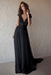 Black Cap Sleeve V Neck Beach Boho Appliques Wedding Dress - Wedding Dresses