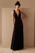 Velour Dress - Black Eggplant