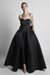 Black Sweetheart Evening Jumpsuit Ball Gown Ankle Length Sleeveless Satin Social Party Jumpsuit