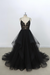 Black Eye-catching Appliques Tulle A-line Wedding Dress - Wedding Dresses