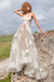 Ivory Wedding Dresses A-Line Floor-Length Strapless Neck Sleeveless Lace Bridal Gown