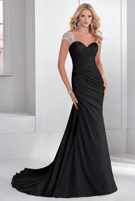 Black Simple Wedding Dress Lycra Spandex Sweetheart Neck Short Sleeves Beaded Mermaid Bridal Dresses