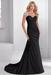 Black Simple Wedding Dress Lycra Spandex Sweetheart Neck Short Sleeves Beaded Mermaid Bridal Dresses