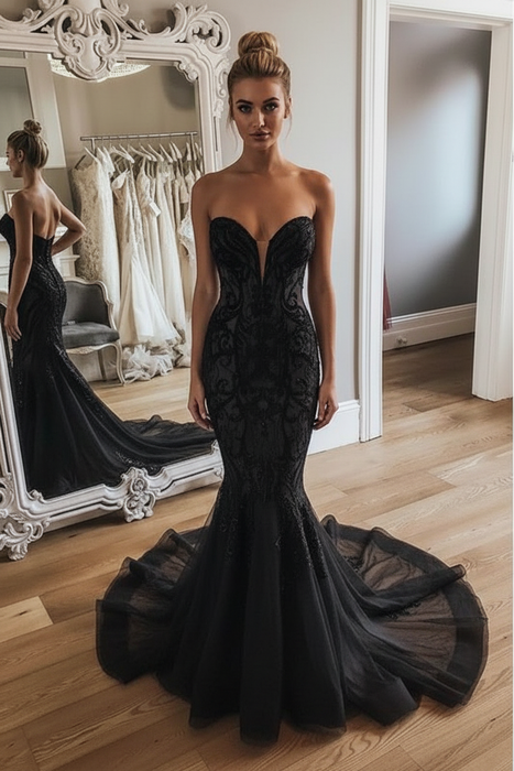 Sexy Mermaid Lace Sweetheart Wedding Dress