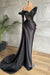 Black Mermaid Prom Gown with Long Sleeves