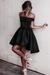 Black Sexy Off the Shoulder Prom Simple Short Homecoming Dress - Prom Dresses