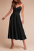 Black Short Wedding Dress V Neck Sleeveless A Line Tea Length Straps Bridal Gowns