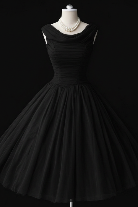 Black Simple A Line Chiffon Short Prom Dresses tulle Homecoming Dresses