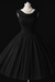 Black Simple A Line Chiffon Short Prom Dresses tulle Homecoming Dresses