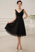 Black Simple Wedding Dresses Wedding Dress Knee-Length Backless Straps Lace Bridal Dress