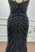 Black Spaghetti Straps Beadings Sleeveless Mermaid Prom Dress - Prom Dresses