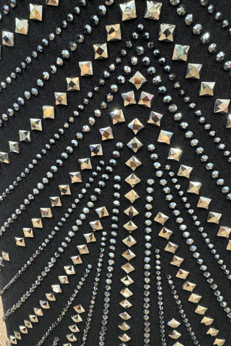 Black Spaghetti Straps Beadings Sleeveless Mermaid Prom Dress - Prom Dresses