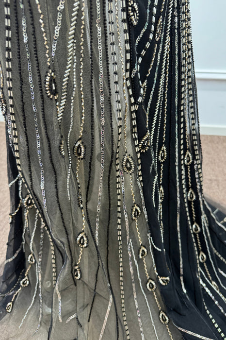 Black Spaghetti Straps Sleeveless Beadings Mermaid Prom Dress - Prom Dresses