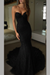 Black Sweetheart Strapless Lace Trumpet Court Train Wedding Dress - Wedding Dresses