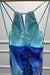 Blue Halter Beadings Mermaid Prom Dress Floor Length - Prom Dresses