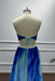 Blue Strapless Sleeveless A-Line Prom Dress - Prom Dresses