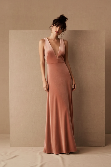 Velour Dress - Blush Pink