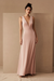 Velour Evening Dress - Blush Pink