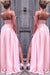 Blush Pink Prom Gown with Flirty Spaghetti Straps and Daring Leg Slit
