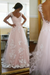 Blushing Pink A-Line Lace Straps Pretty Sleeveless Wedding Dress - Wedding Dresses