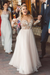 Blushing Pink Beading Gorgeous Long Sleeves Unique Tulle Wedding Dress - Wedding Dresses