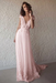 Blushing Pink Cap Sleeve V Neck Beach Boho Appliques Wedding Dress - Wedding Dresses