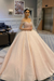 Blushing Pink Ball Gown Wedding Dress