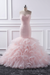 Blushing Pink Elegant sweetheart Mermaid Tulle Wedding Dresses - wedding dresses