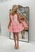 Blushing Pink Glitter Tiered Ruffle Short Homecoming Dress Strapless Sweetheart Mini Prom Dress