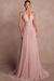 Blushing Pink Halter Aline Evening Dress Glitter Chiffon Prom Dress with Sequins