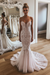 Blushing Pink Mermaid Lace Sexy Sweetheart Wedding Dress - Wedding Dresses