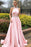 Blushing Pink Mermaid Prom Gown Adorned with Shimmering Beads