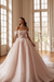 Blushing Pink Beautiful Off-the-Shoulder Aline Wedding Dress Lace Appliques Ball Gown