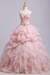 Blushing Pink Puffy Sweetheart Organza Floor Length Prom with Sequins Quinceanera Dress - Prom Dresses