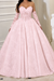 Blushing Pink Romantic Sweetheart Corset Lace Princess Wedding Dress