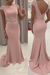 Blushing Pink Sequined Fitted Cap Sleeve Mermaid Prom Dress Formal Gown - Prom Dresses
