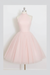Blushing Pink Sleeveless Homecoming Simple Halter Party Dresses Tea Length Graduation Dress