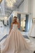 Blushing Pink Elegant Strapless Satin Princess Wedding Dress Beadings Corset Bridal Gown with Lace