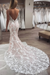 Blushing Pink Vintage Spaghetti Strap Mermaid Lace Appliques Boho Wedding Dress Black- Wedding Dresses