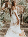 Boho Wedding Dress 2021 Lace Off The Shoulder A Line Floor Length Lace Bridal Gown