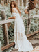 Boho Wedding Dress 2021 Lace Off The Shoulder A Line Floor Length Lace Bridal Gown